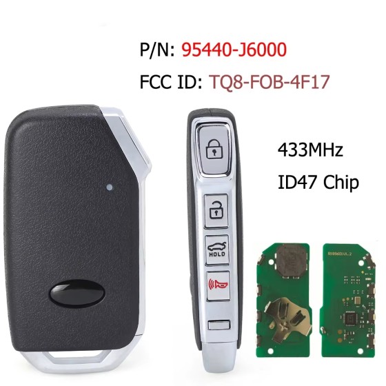 2018-2020 KIA K900 / 4-Button Smart Key / PN: 95440-J6000 / TQ8-FOB-4F17 (AFTERMARKET)